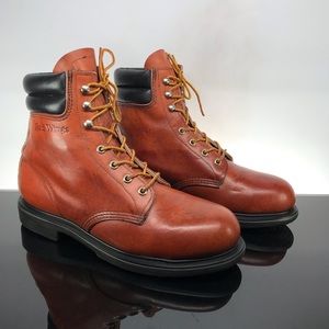 Vintage Red Wings Steel Toe Boots Size 9.5 US